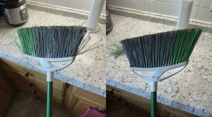 Trimmed My Broom Head to Make Sweeping Way Easier—Simple Hack Alert!