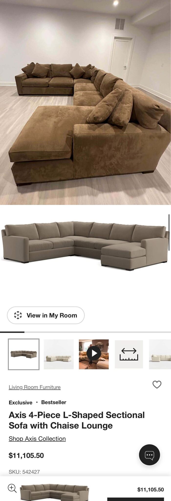 Got Super Excited About a Secondhand Couch—Only $300 for Crate & Barrel Comfort!