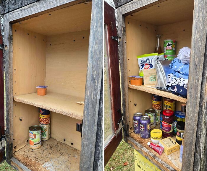 Food Pantry Filled With Leftover Goodies From Coworkers—Sharing Is Caring!