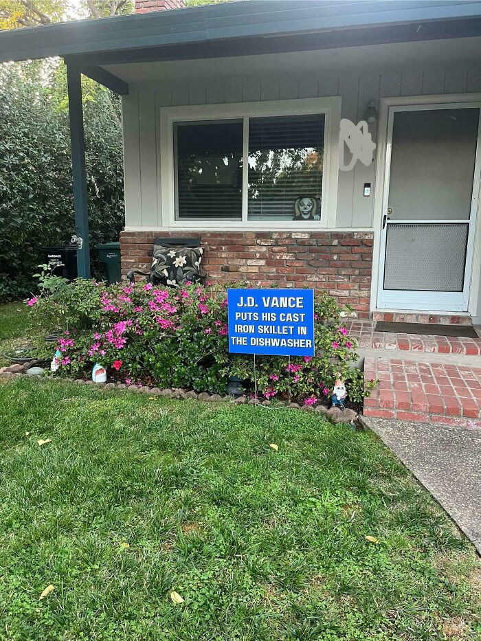 Yard Sign Drama From a Block Away