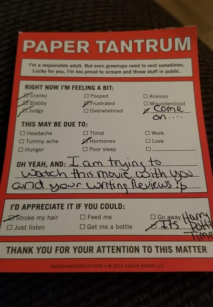 Cheaper Than Therapy and Way More Fun: The Paper Tantrum Notepad Lets Mom Scream on Paper (No Judgment!)