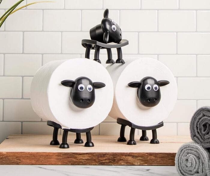 3 AM Counting Sheep? Meet the Sheep Toilet Roll Holder That Makes Midnight Bathroom Runs Way More Fun