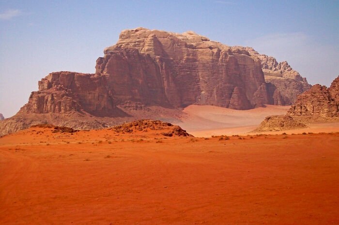 Mountain In Wadi Rum, Jordan That Could Be On Mars