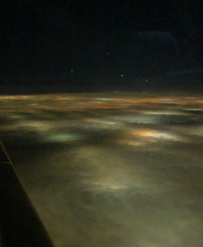 My View From 30,000 Feet Looks Like I’m Flying Over An Alien Planet