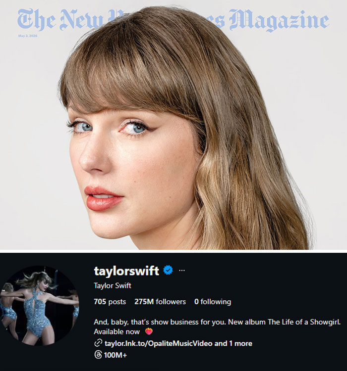 Taylor Swift – Lost 4.2 Million Followers