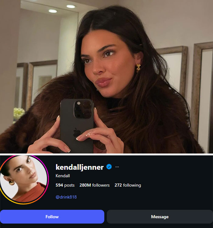 Kendall Jenner – 3.7 Million Followers Lost