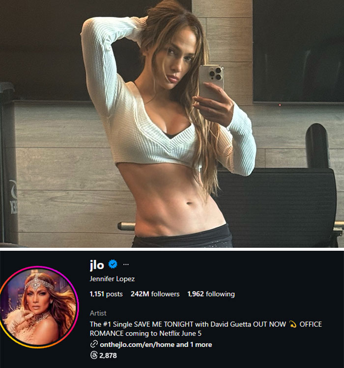 Jennifer Lopez – 3.4 Million Followers Faded