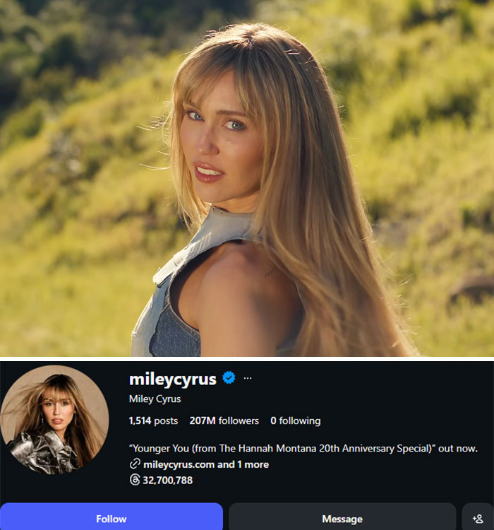 Miley Cyrus – 3.2 Million Followers Gone