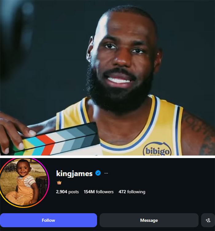 LeBron James – Lost 1.9 Million Followers