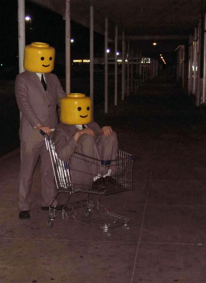 Who Are These People in Those Quirky Photos? Just a Guy in a Lego Suit From Delaware!