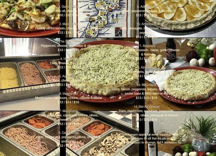 Online Pizza Menu That's a Total Mess