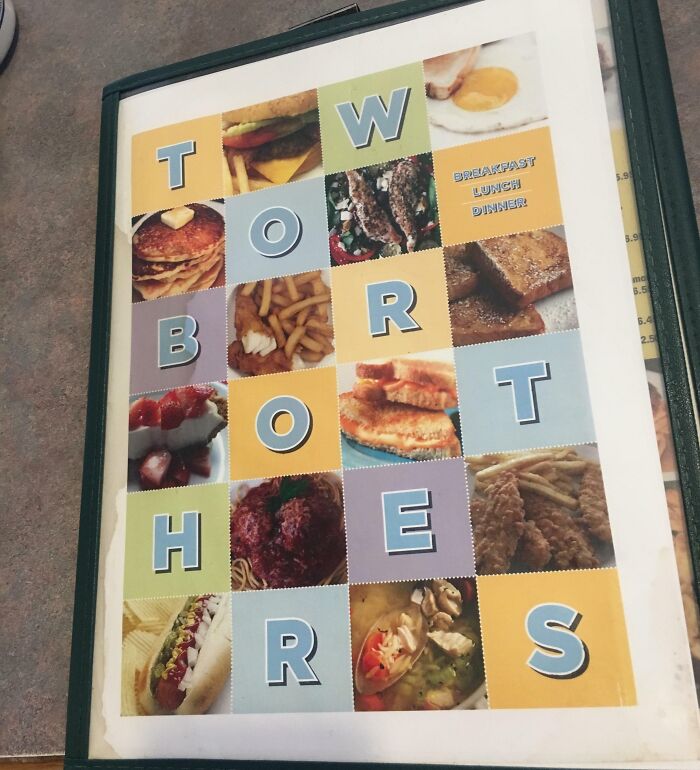 Just Your Average Local Restaurant Menu... Or Not