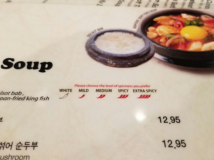 Least Spicy Menu Option Called “White”? That’s New