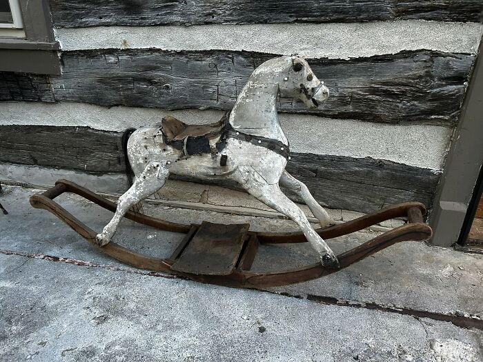 The Most Epic, Huge, and Dusty Old Rocking Horse Ever