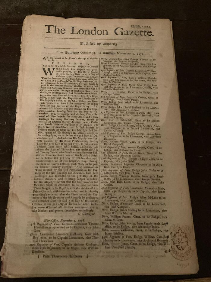 A Newspaper From 1778—Way Before Facebook Was a Thing