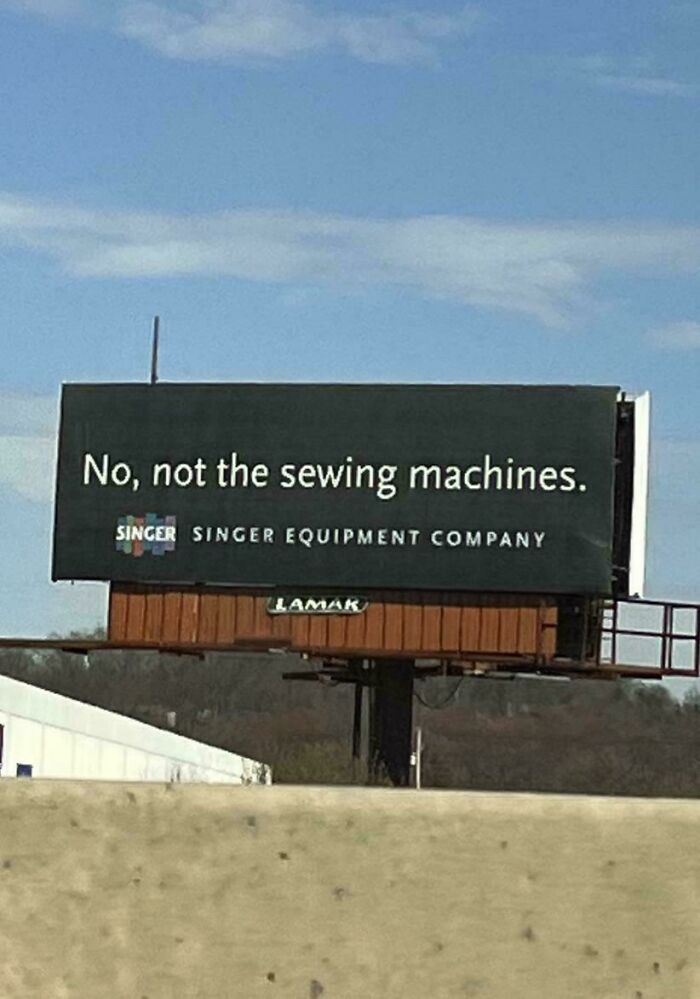 Why Is This Sign Near The Singer Factory So Confusing?