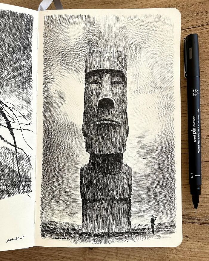 40 Mind-Blowing Sketchbook Drawings That Turn Simple Lines Into Dreamy Worlds