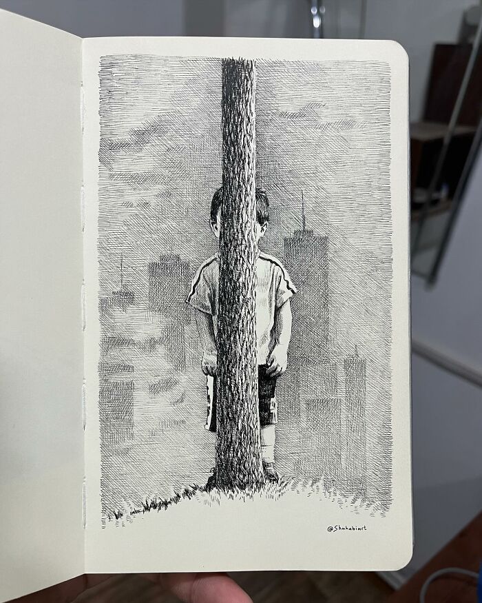 40 Mind-Blowing Sketchbook Drawings That Turn Simple Lines Into Dreamy Worlds