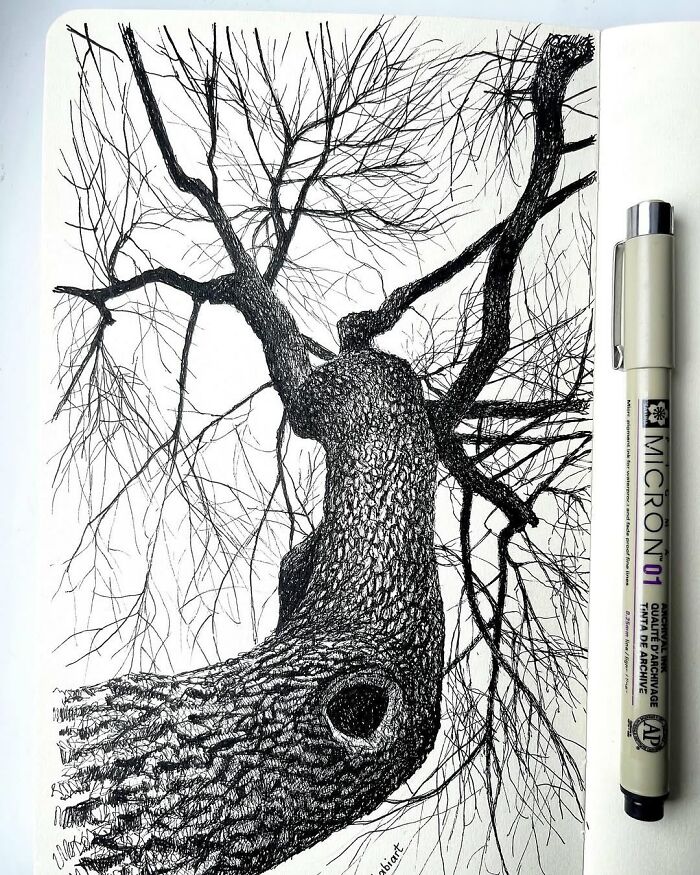 40 Mind-Blowing Sketchbook Drawings That Turn Simple Lines Into Dreamy Worlds