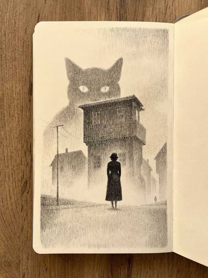40 Mind-Blowing Sketchbook Drawings That Turn Simple Lines Into Dreamy Worlds