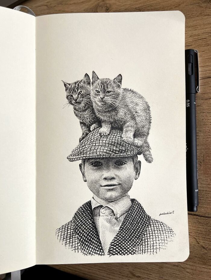 40 Mind-Blowing Sketchbook Drawings That Turn Simple Lines Into Dreamy Worlds