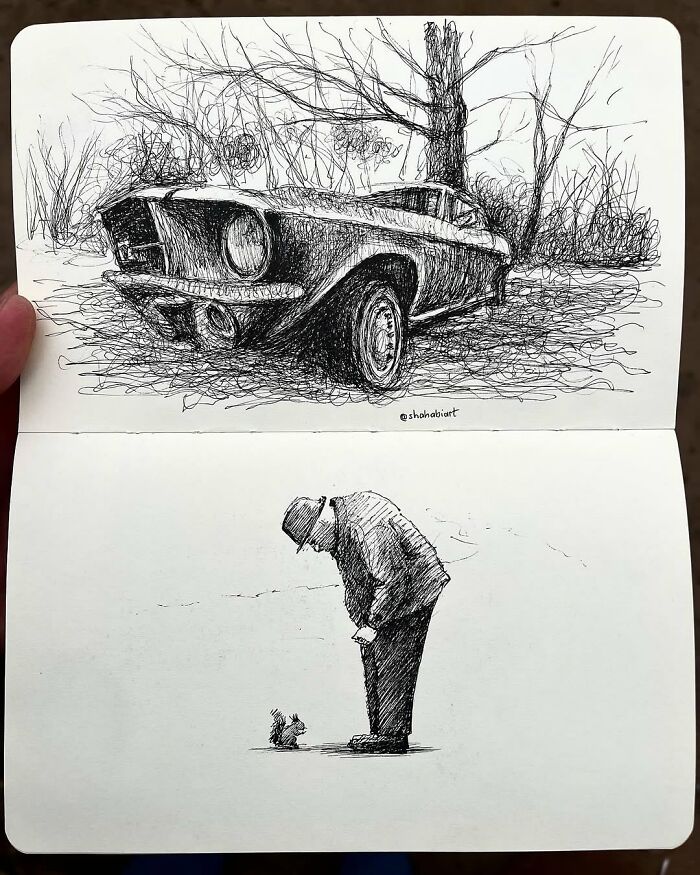 40 Mind-Blowing Sketchbook Drawings That Turn Simple Lines Into Dreamy Worlds