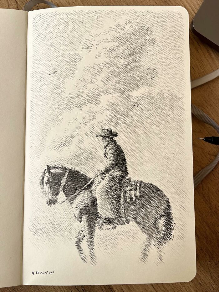 40 Mind-Blowing Sketchbook Drawings That Turn Simple Lines Into Dreamy Worlds