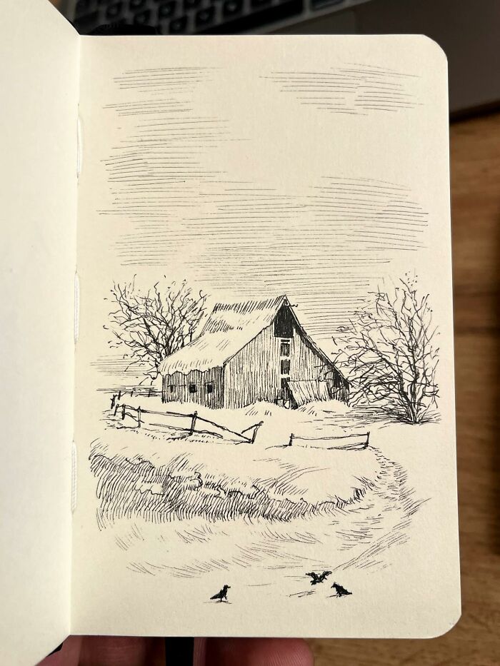 40 Mind-Blowing Sketchbook Drawings That Turn Simple Lines Into Dreamy Worlds