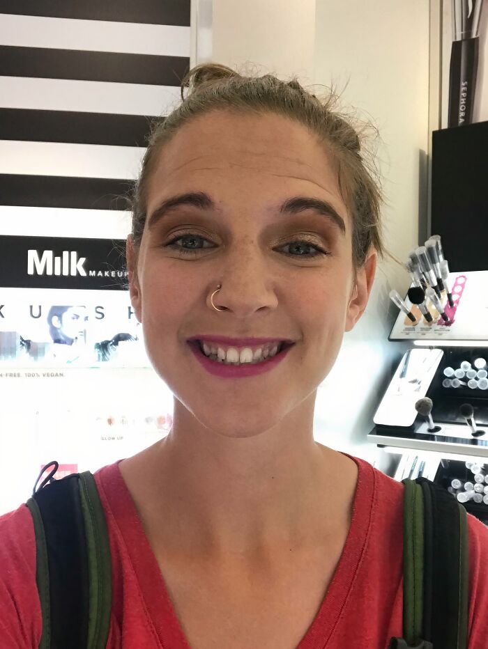 Sephora Employee’s Version Of No-Makeup Makeup. At Least It Was Free