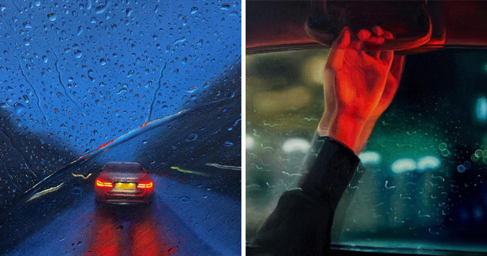 Wait, This Artist’s Rainy Paintings Are So Real You’ll Want to Grab an Umbrella!