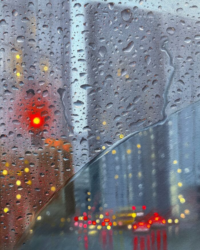 Wait, This Artist’s Rainy Paintings Are So Real You’ll Want to Grab an Umbrella!