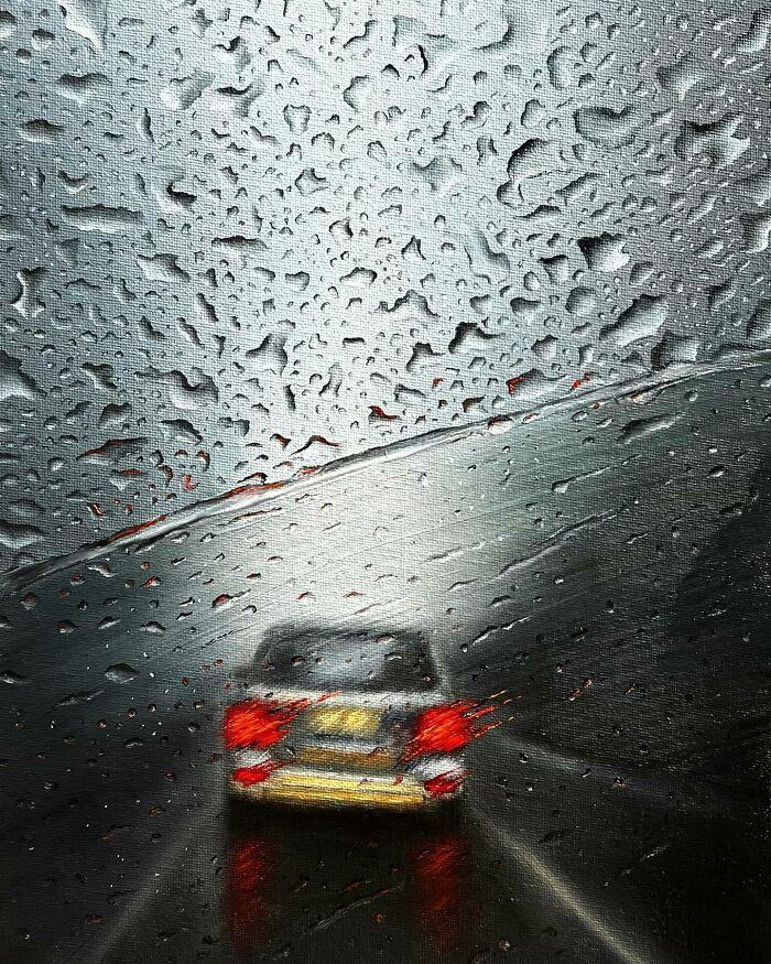 Wait, This Artist’s Rainy Paintings Are So Real You’ll Want to Grab an Umbrella!