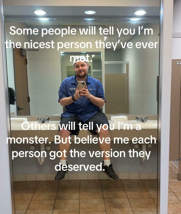 Tough Guy… Sitting In A Gas Station Bathroom