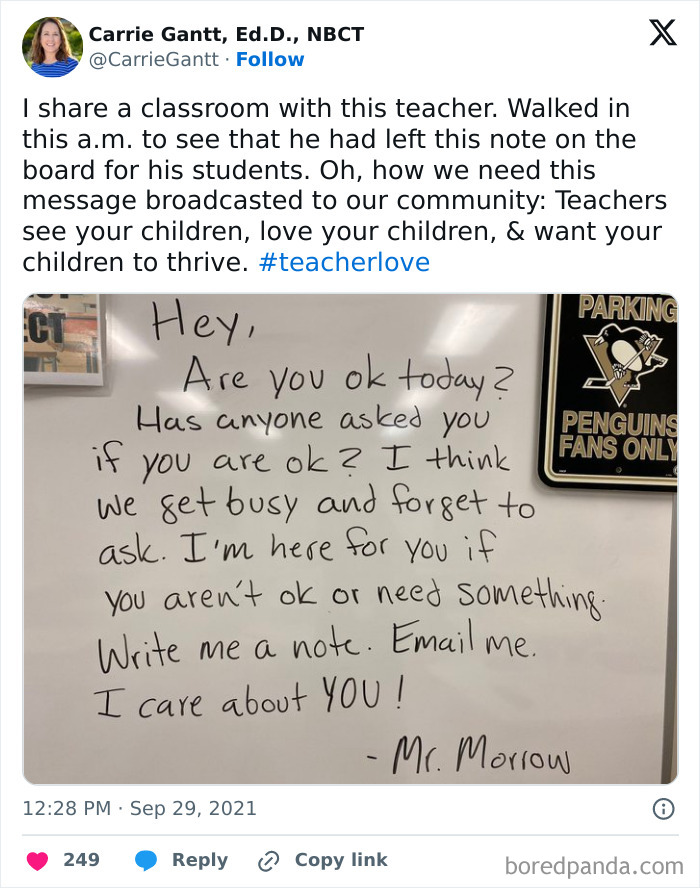 He’s Just A Really Great Guy – Says The Teacher’s Note
