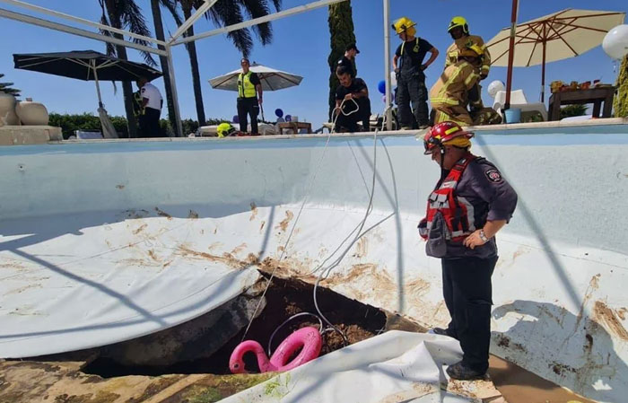 Sinkhole Surprise in Israel: Pool Edition