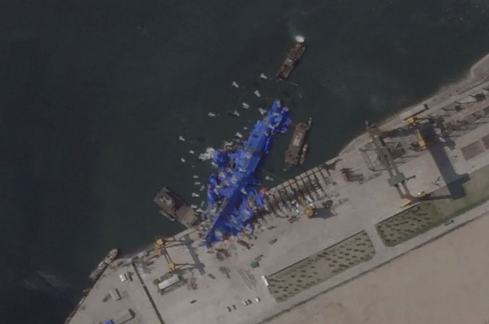 North Korea’s New Destroyer Tossed Overboard at Launch