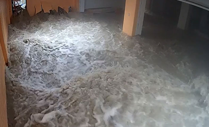 When School Tests Your Swimming Skills: Flooded High School