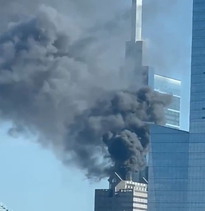 Thick Black Smoke Chokes Center City Philly