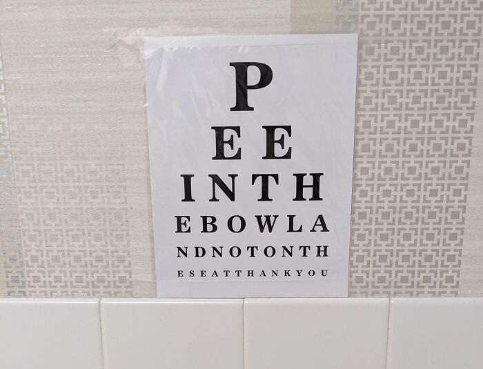 Eye Doctor's Bathroom Sign Is Priceless