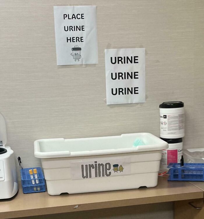 The ‘Urine Deposit’ Area At My Doctor’s Office