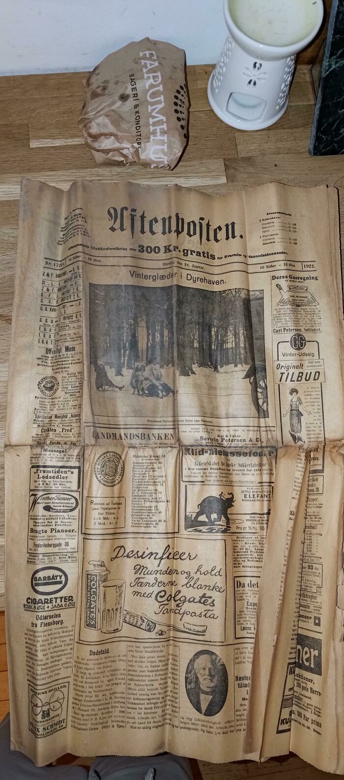 Found an Old Newspaper Inside a Wall—Date Exactly 101 Years Ago to Today
