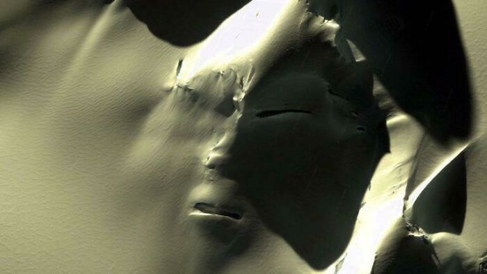 Face-Like Structure Spotted in Antarctica—Is Someone Home?