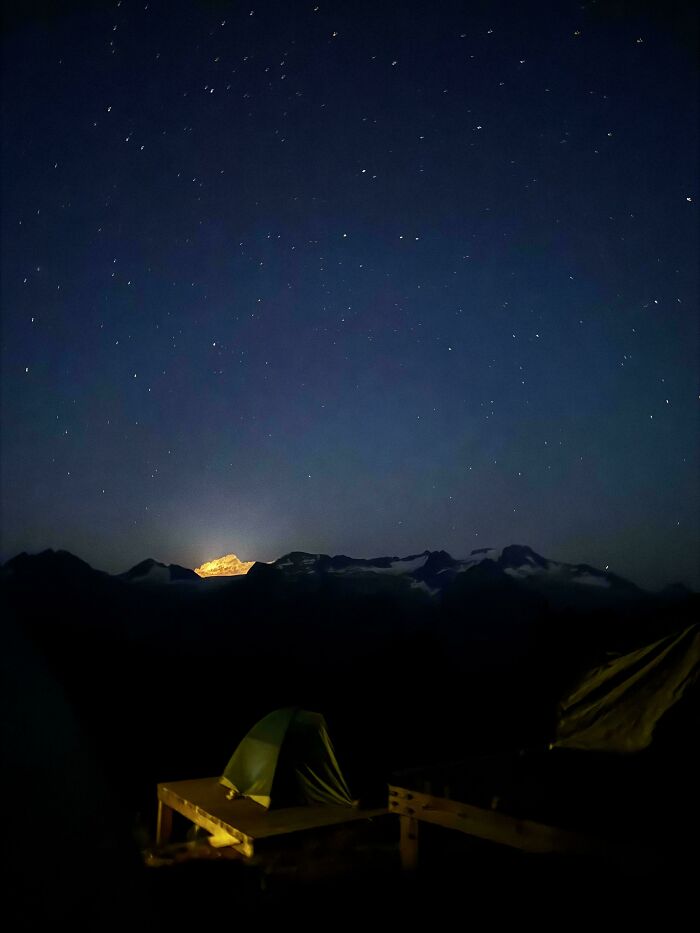 Mysterious Light Emitting from a Glacier—Any Ideas What This Could Be?