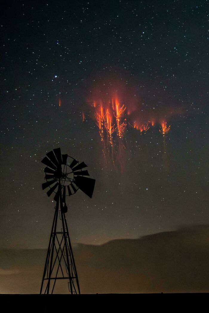 Red Lightning? That’s a Red Sprite Over Oklahoma