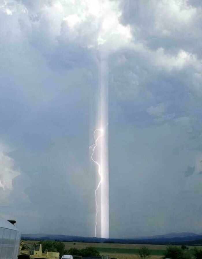 Lightning Meets Sunset Rays Over Greece