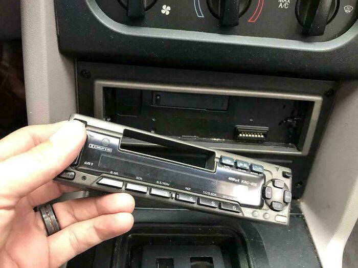 When You Yanked Off Your Car Stereo Faceplate To Keep It Safe