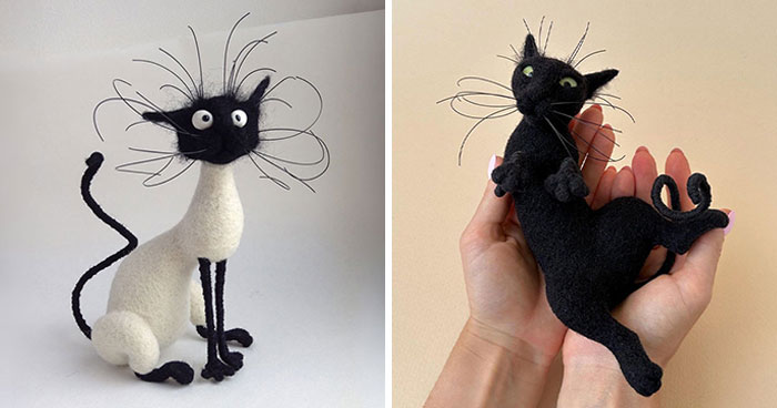 Wait Until You See These Whiskerlicious Felted Cats! (43 Pics)