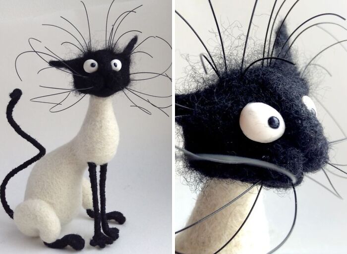 Wait Until You See These Whiskerlicious Felted Cats! (43 Pics)