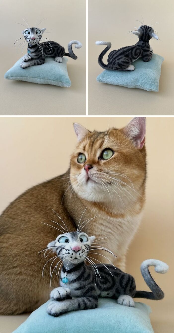 Wait Until You See These Whiskerlicious Felted Cats! (43 Pics)