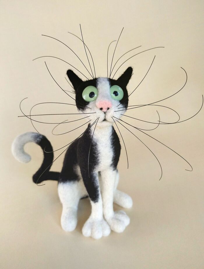 Wait Until You See These Whiskerlicious Felted Cats! (43 Pics)